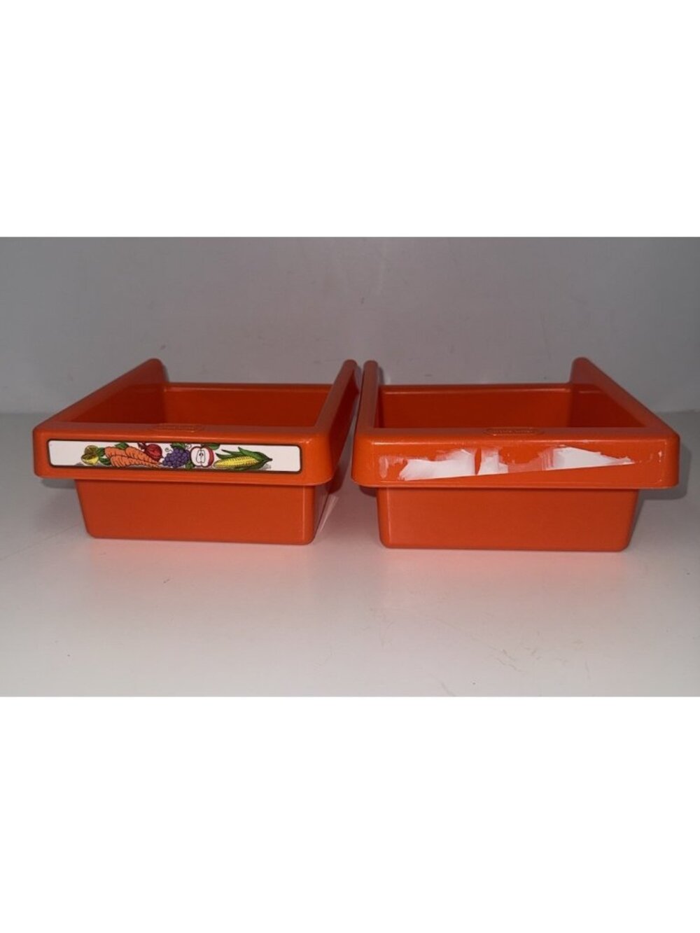 VINTAGE 80s Little Tikes Refrigerator Crisper Vegetable Drawers Bin Pretend Play